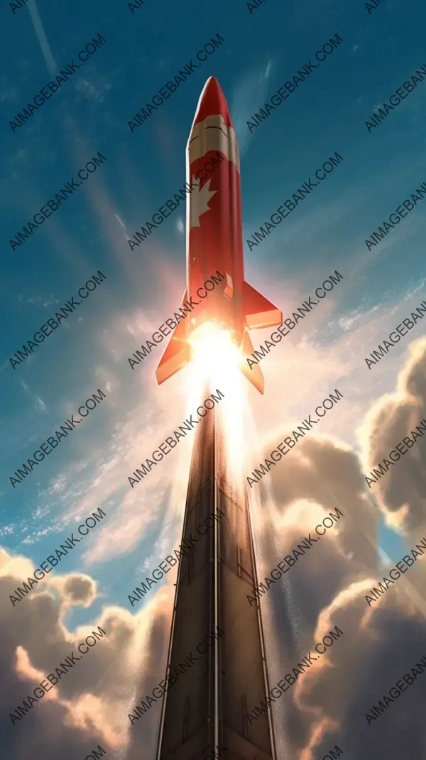 Space Exploration Captured: Symbolic Image of Rocket Launch