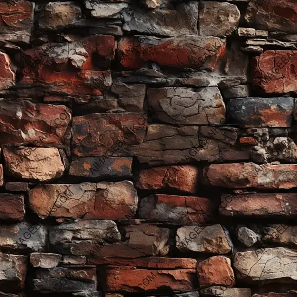 Rustic brick wall for medieval ambiance.