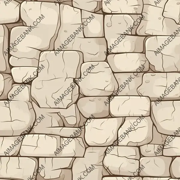 Captivating cartoon close-up stone wall.