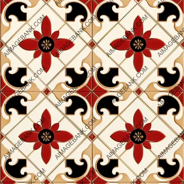 8&#215;8 red and white cross pattern for a bold statement.