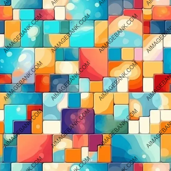 Modern composition tiles with vivid texture.