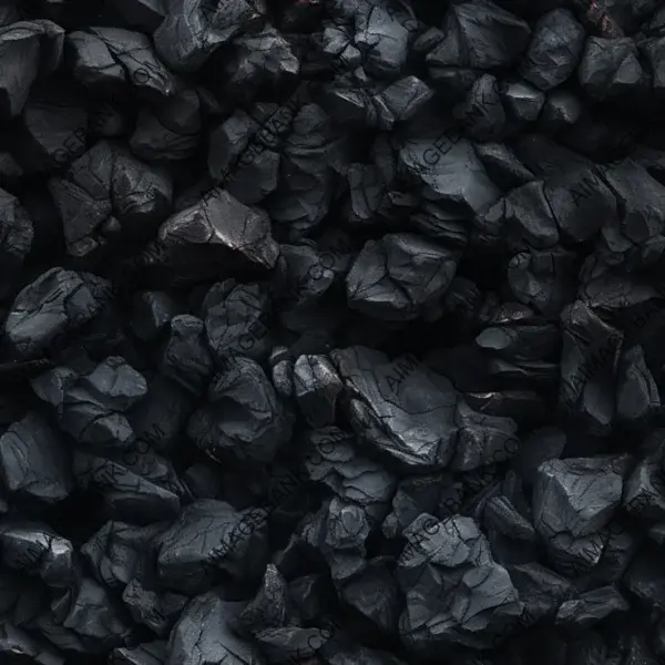 Realistic Coal Burning Texture: Top-View Shot