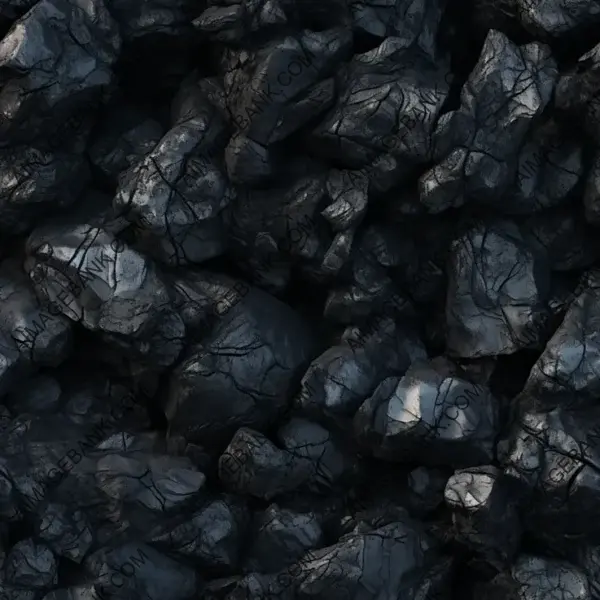 Realistic Coal Burning Texture: Top-View Shot