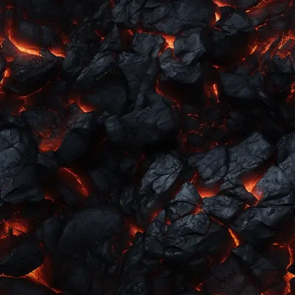 Photo Realistic Coal Burning Lava Texture