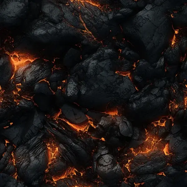 Photo Realistic Coal Burning Lava Texture