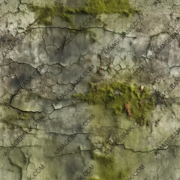 Intricate Grunge Texture Featuring Moss and Cracks