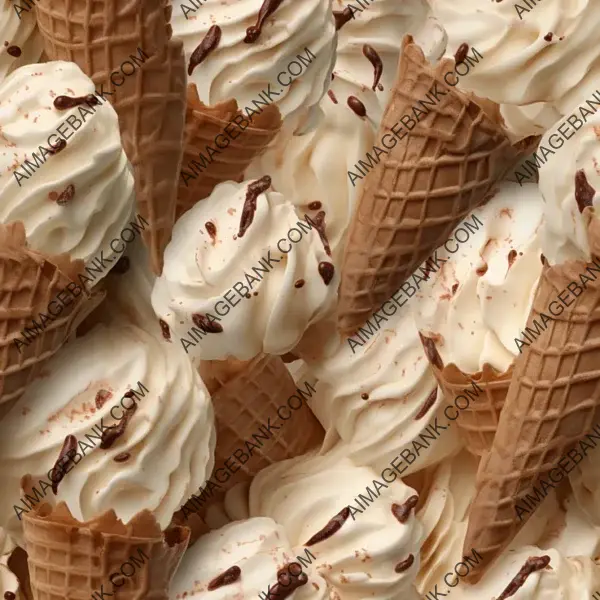 Ice Cream Texture with Toppings