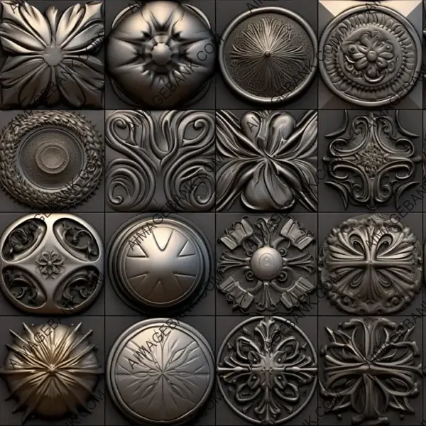 High-Quality Metal Texturized Ornaments