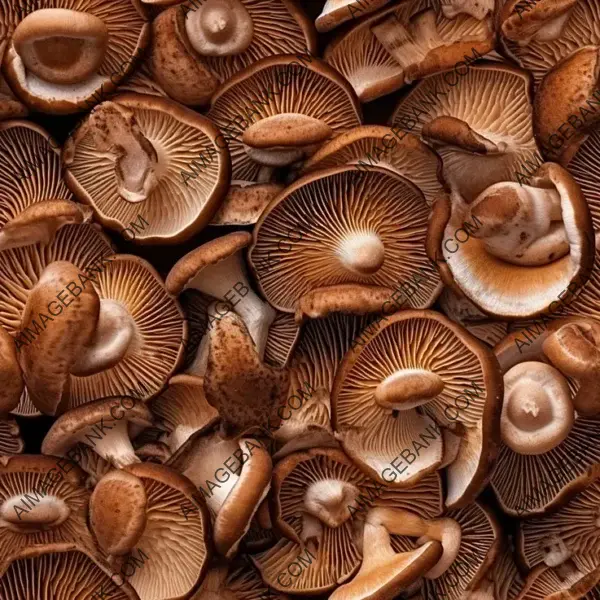 Detailed Mushrooms Texture with Authentic Look