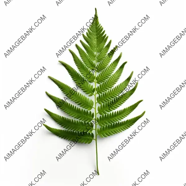 Detailed Fern Leaf Texture with Front View