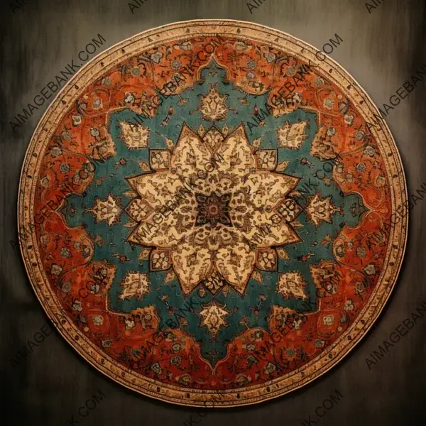 Authentic Persian Carpet Texture with Aged Appearance