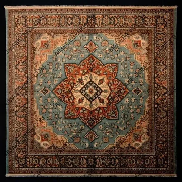 High-Quality Top View of Aged Persian Carpet Texture