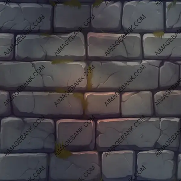 Grey brick game-ready tile texture for rock floor.