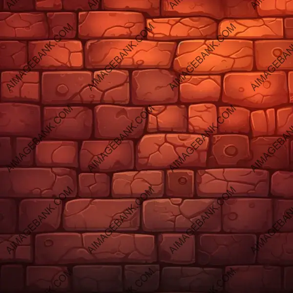 Stylized brick texture for 2D ground.