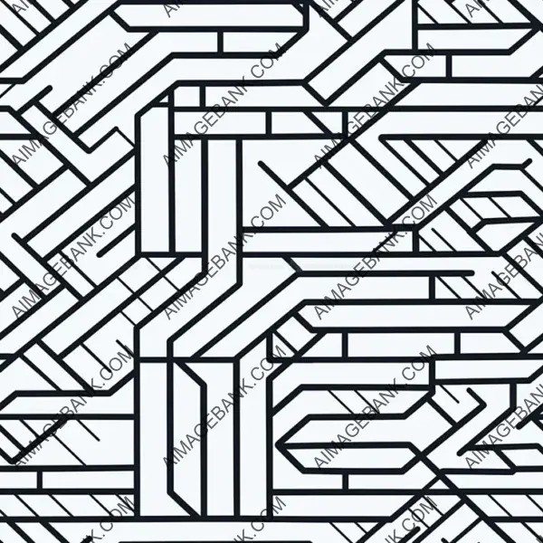 Linework pattern for urban pavement.