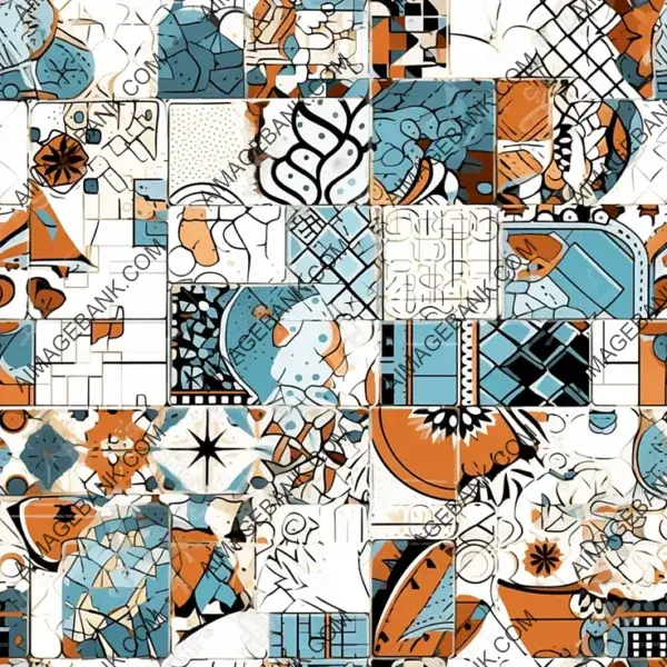 Artful Abstracted Mosaic Tile Patterns for Creativity