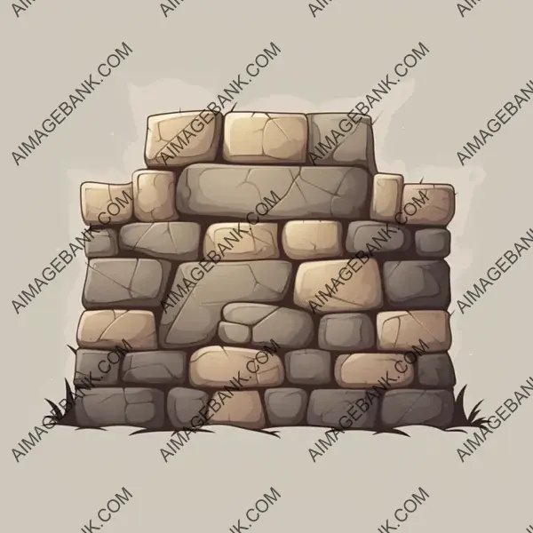 Stone texture brings cartoon-like flair to castle walls.