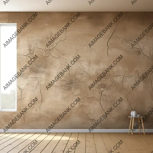 Brown Mud Wall Featuring Unique Texture