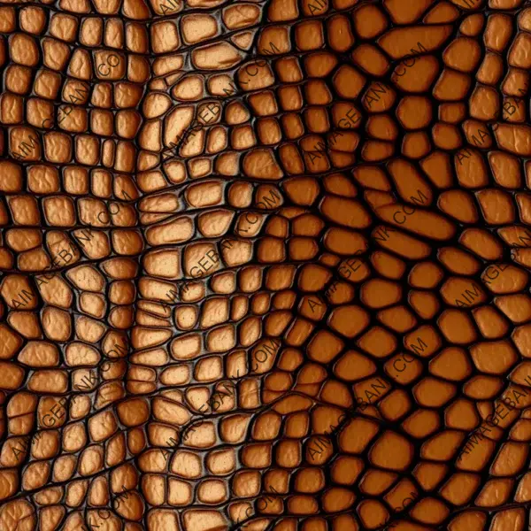 High-Detail Stitched Animal Skin in Front View