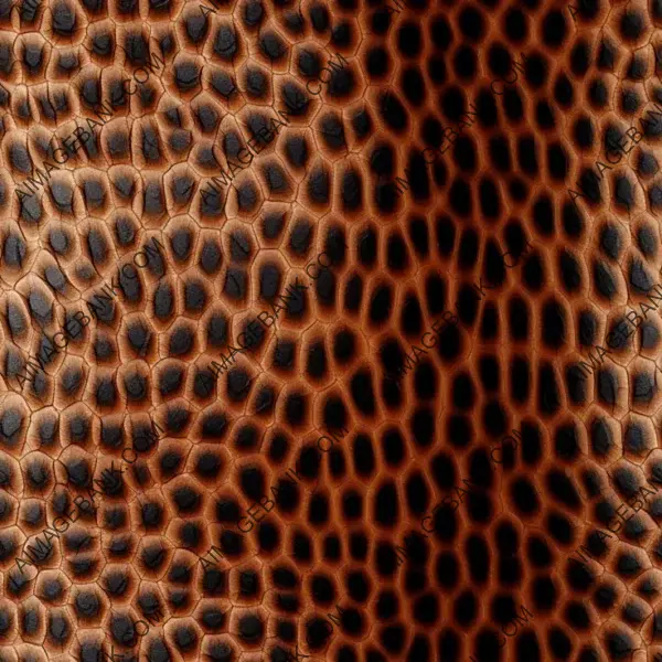 Detailed Stitched Animal Skin in Front View