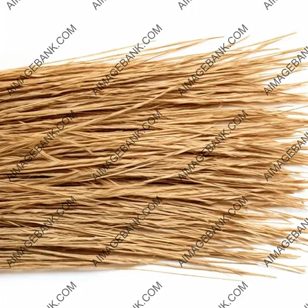 Top-View Isolated Weathered Straw Strand