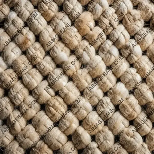 Texture of Aged Woven Rug with Sheep Wool