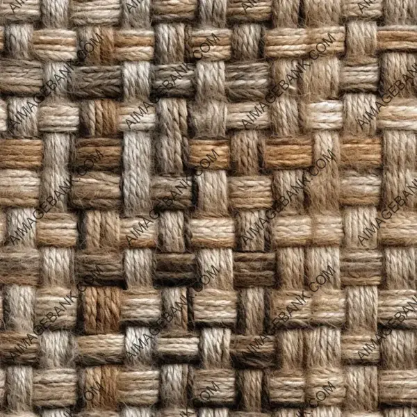 Aged Woven Rug Texture Made from Sheep Wool