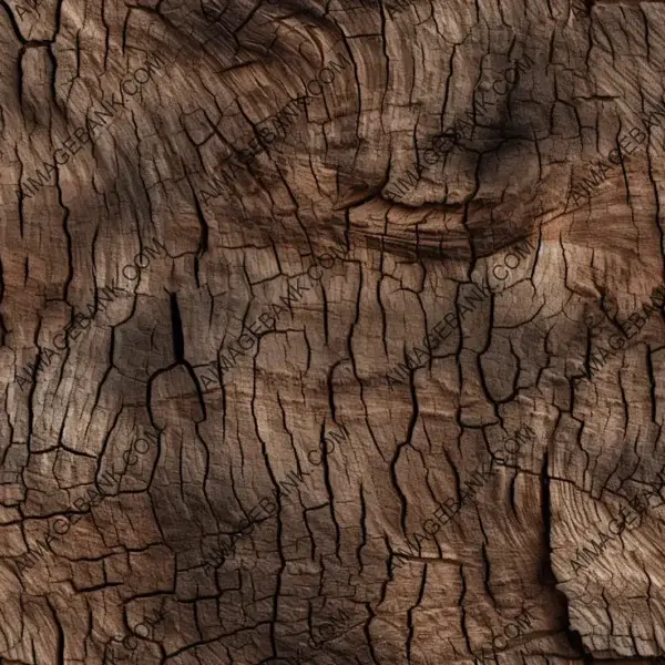 Detailed Tree Bark Texture from Top-View