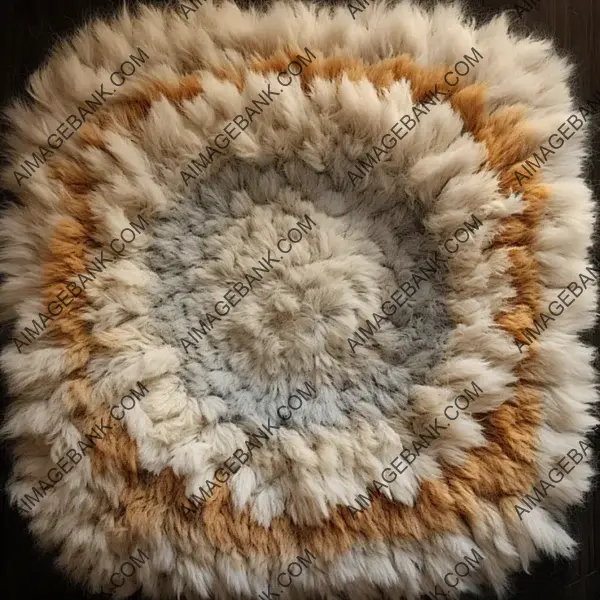 Woven Rug Made from Aged Sheep Wool Top View