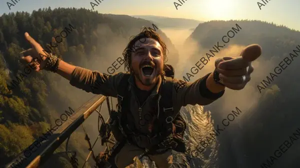 Daredevil&#8217;s Leap: Dramatic Bungee Jump