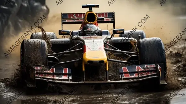 Rain-Soaked Formula Race: Thrilling Action