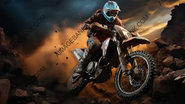 Motocross Rider Soars through the Air