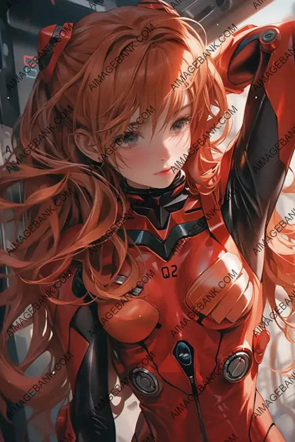 Experience the captivating portrayal of a futuristic red-haired girl by Artgerm.