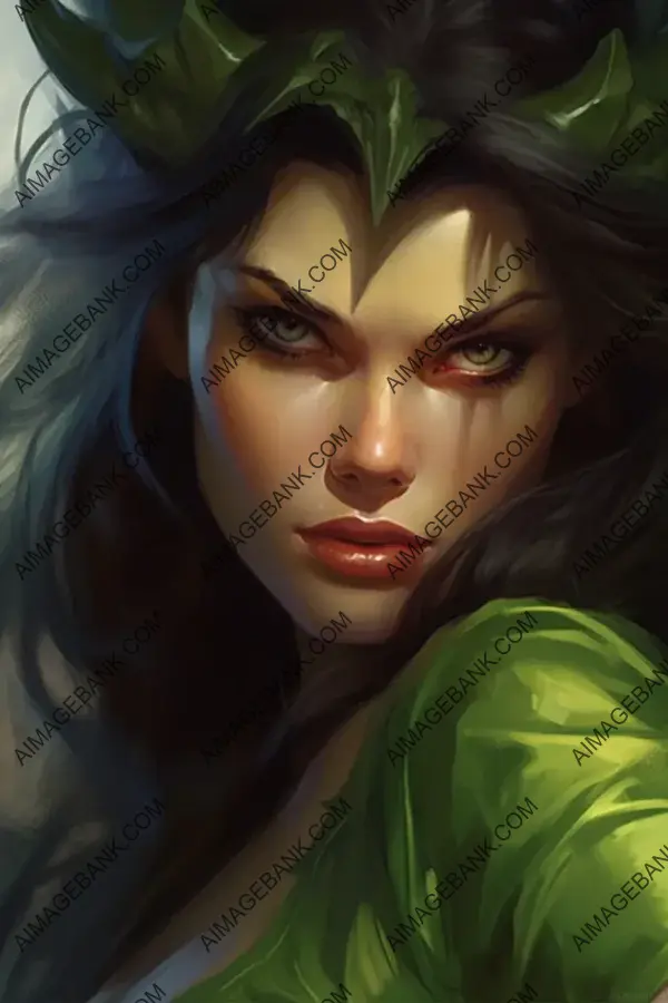 Captivate your imagination with the fine art closeup by Magali Villeneuve and Artgerm.