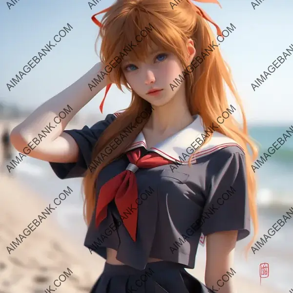 Asuka Langley Soryu from Neon Genesis Evangelion exudes character charm.