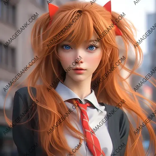 Experience the captivating Asuka Langley Soryu from Neon Genesis Evangelion.