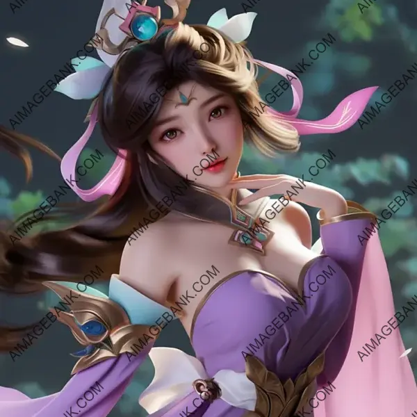 Experience the captivating allure of Diaochan, a character from Arena of Valor.