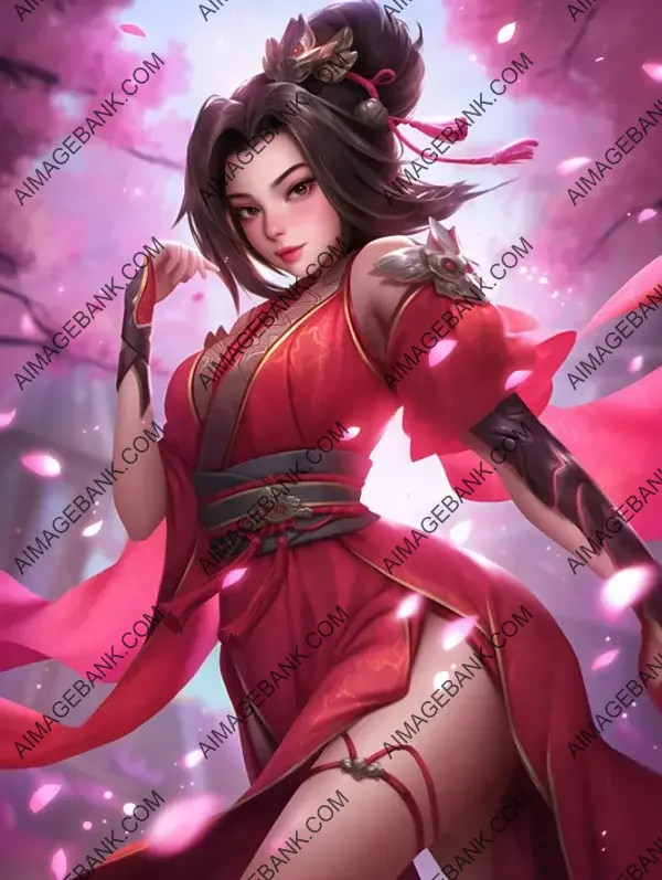 Experience the captivating allure of Mulan, an iconic character from Arena of Valor.