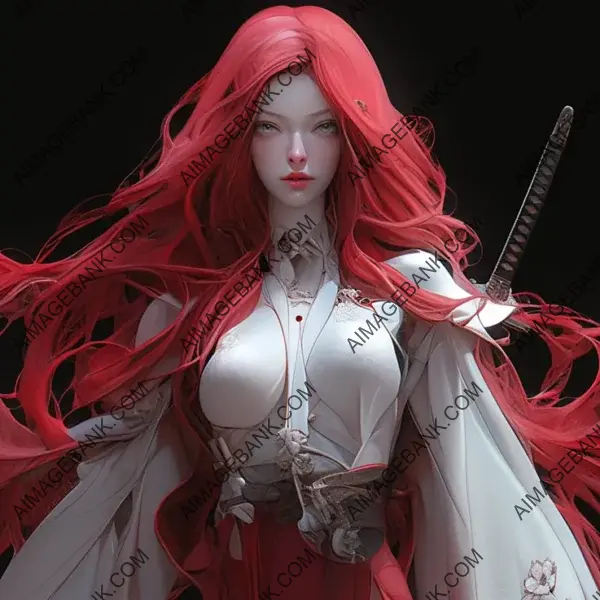 Witness the allure of Yun Na, elegantly portrayed as a character from Ghost Blade.