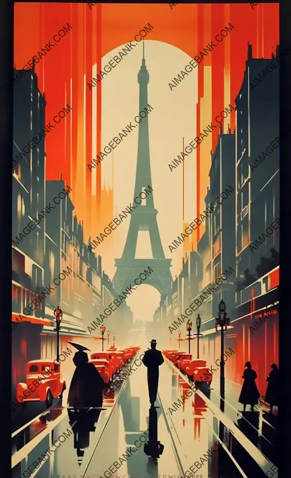 Stylish Paris Advertising Poster