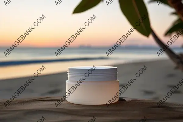 Cosmetic Cream Packaging: White Blank