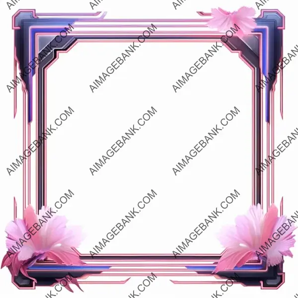 Carnation Elements in Square Frame