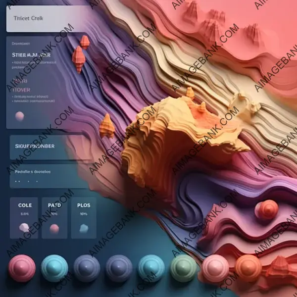 Vibrant color palette for UI design