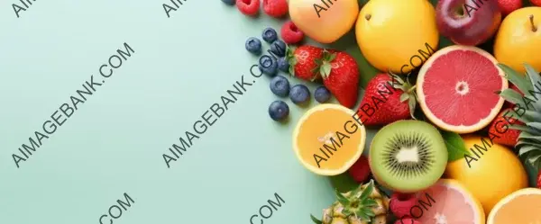 In this web banner, an array of fruits offers a vibrant and nutritious appeal.