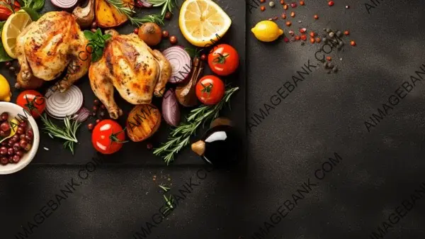 Savor the flavors of a hearty meal with this high-definition roasted chicken web banner.