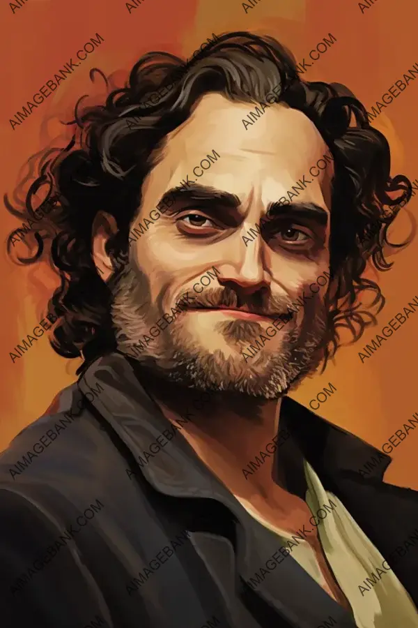 Funny Caricature of Joaquin Phoenix