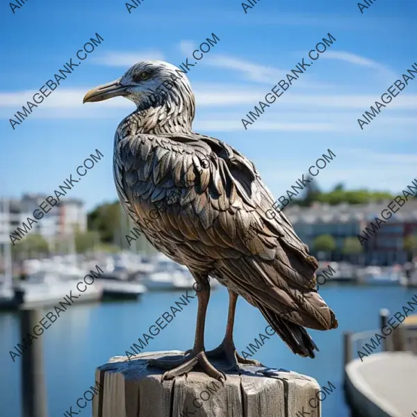 Seagull Sculpture in Artistic Glory.