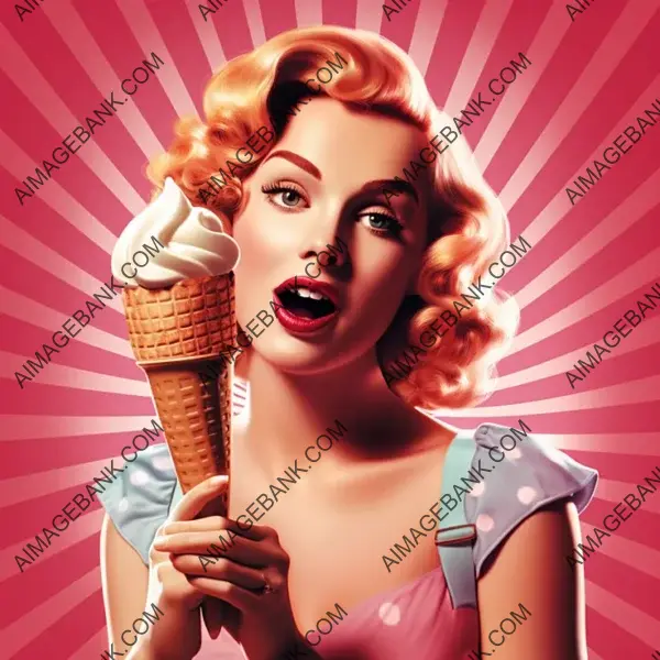 50s Style Ice Cream Poster