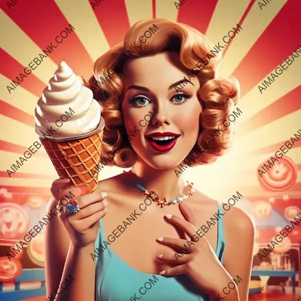 Vintage Ice Cream Poster Art