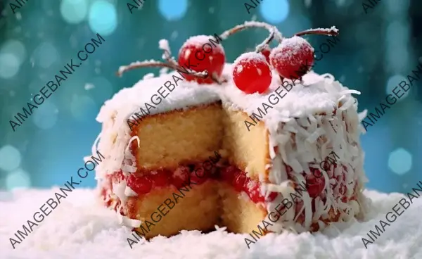 Seasonal Delight: Coconut-Coated Christmas Cake